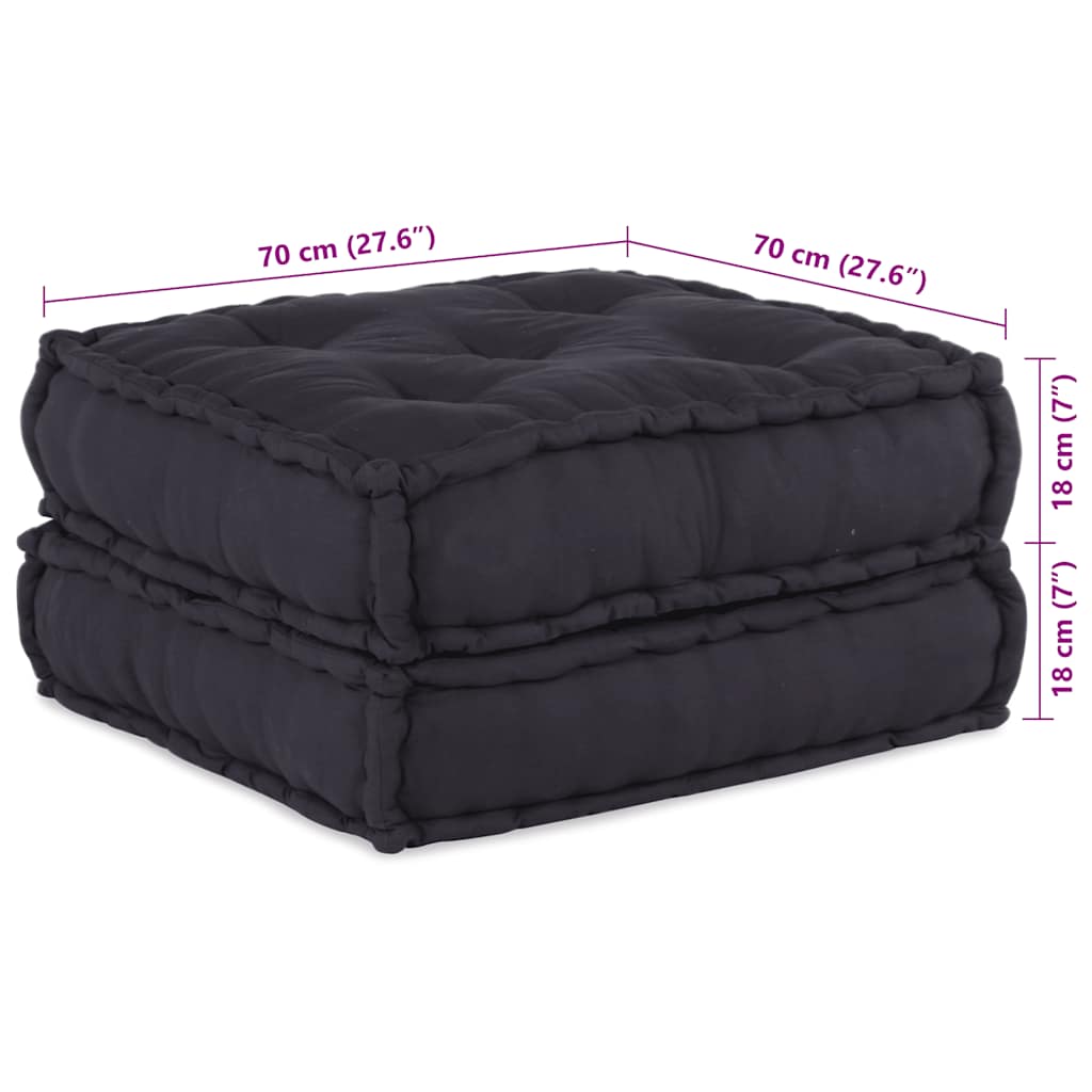Modular Pouffe Anthracite 70X70X36 Fabric