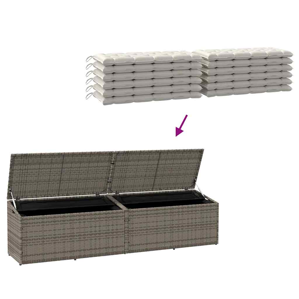 Garden Storage Box Poly Rattan