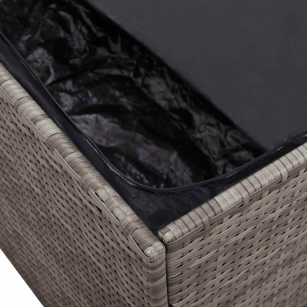 Garden Storage Box Poly Rattan