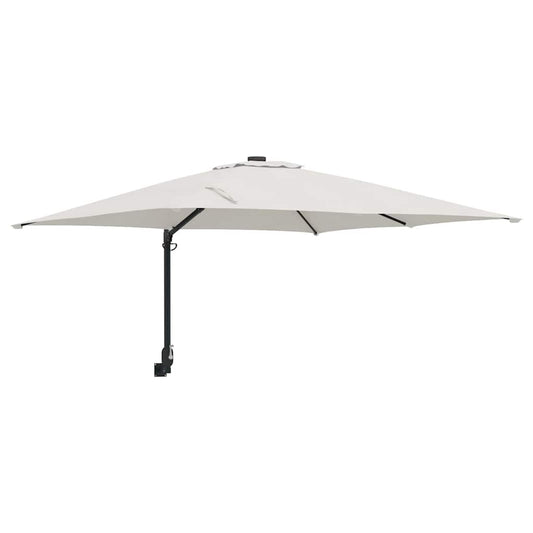 Garden Parasol Beige And Black 248.5 X 247.5 X 160 Cm
