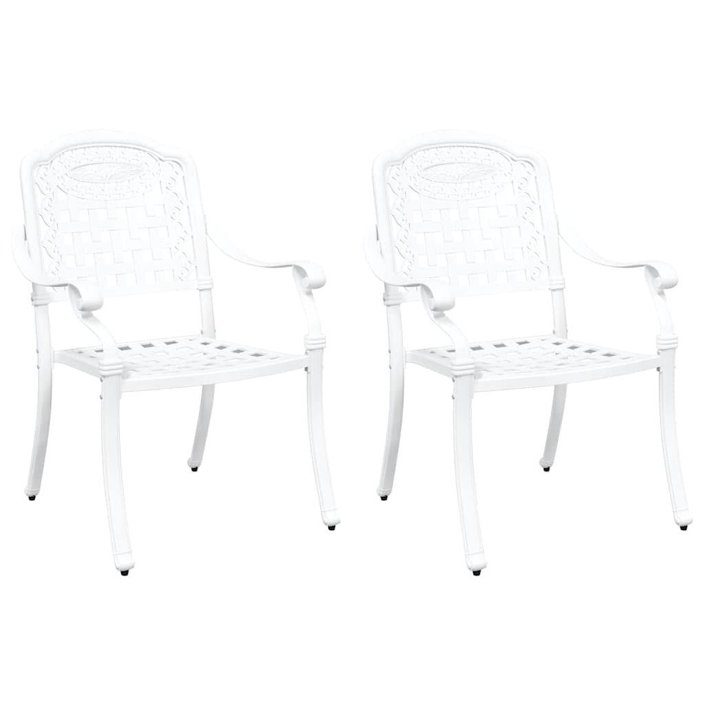 Garden Chair 2 Pcs 55 X 56.5 X 91Cm Aluminium