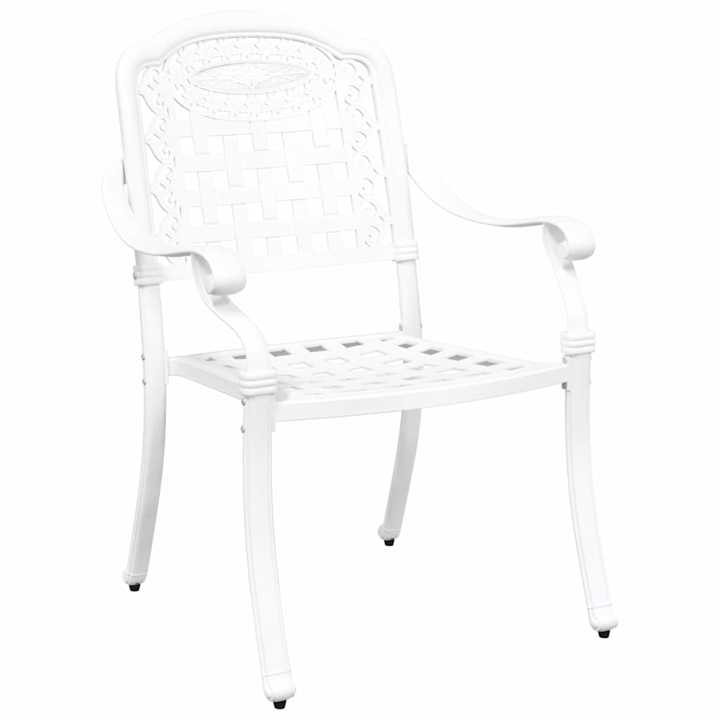 Garden Chair 2 Pcs 55 X 56.5 X 91Cm Aluminium
