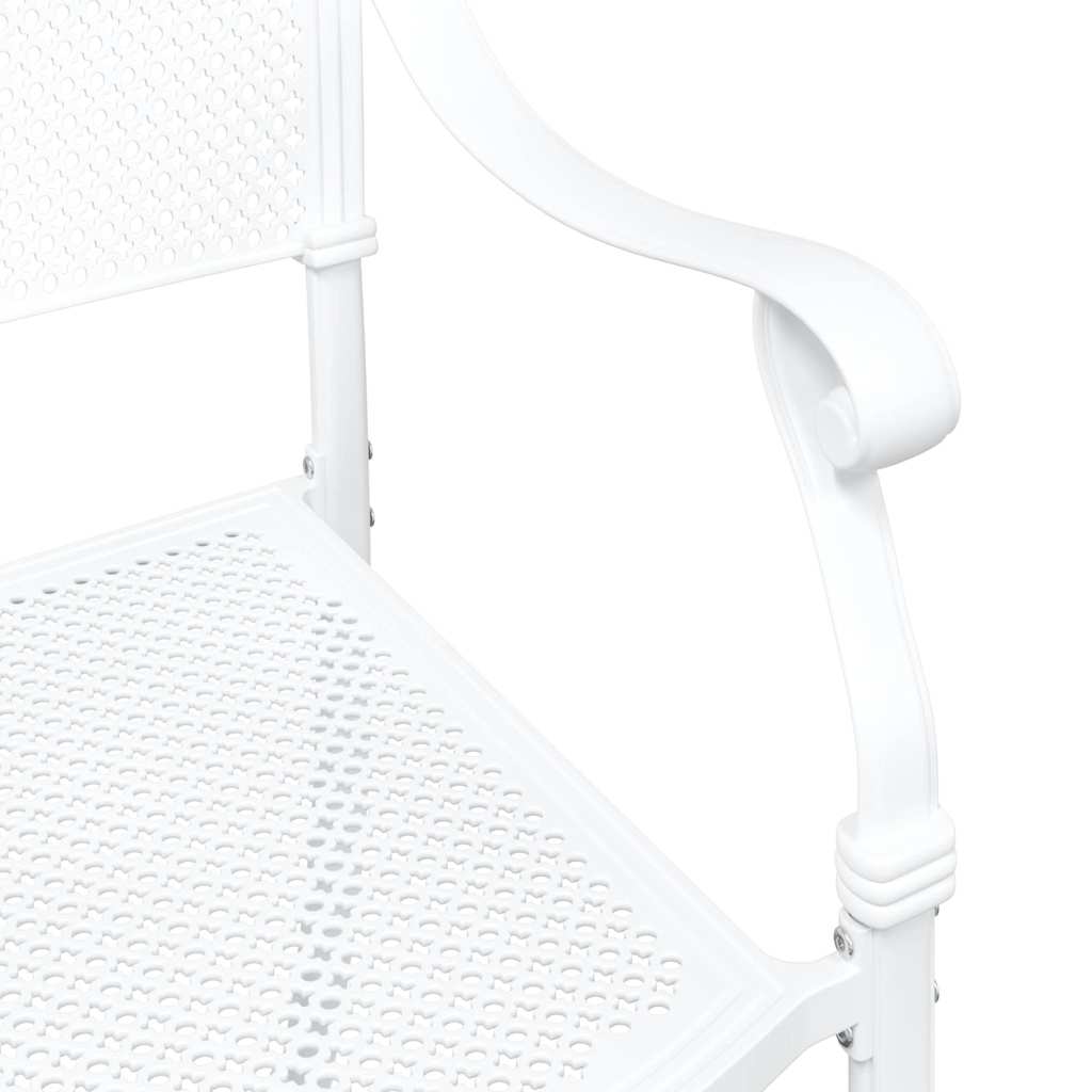 Garden Chair 2 Pcs 55 X 56.5 X 91Cm Aluminium