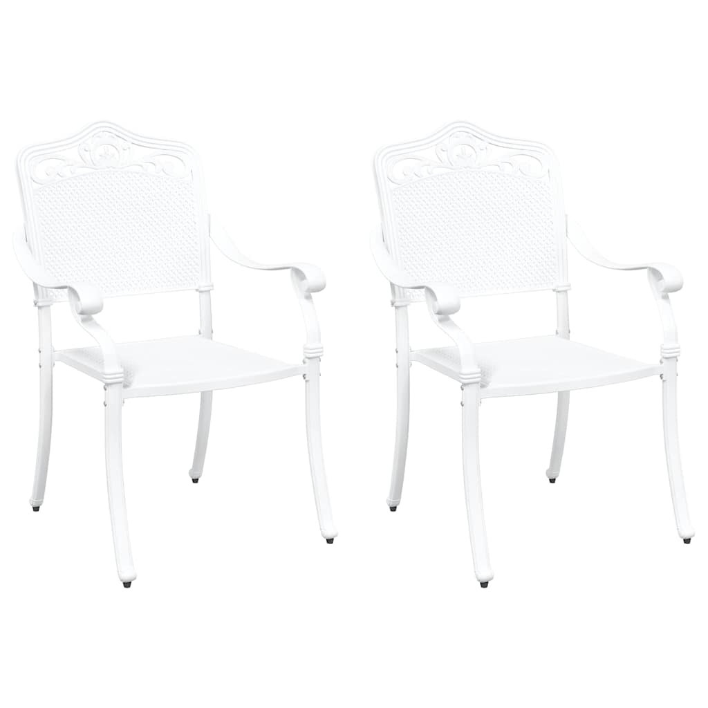 Garden Chair 2 Pcs 55 X 56.5 X 91Cm Aluminium