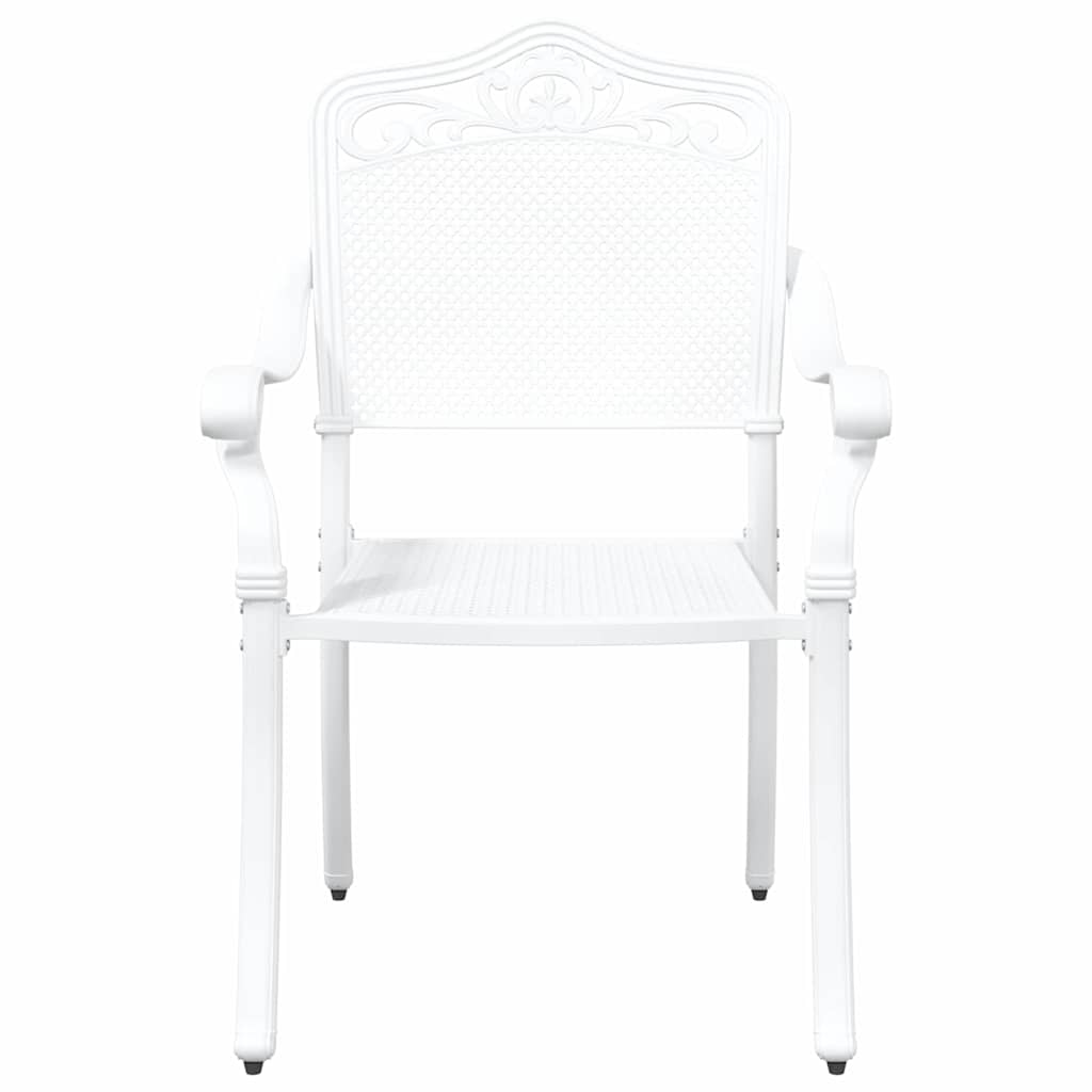Garden Chair 2 Pcs 55 X 56.5 X 91Cm Aluminium