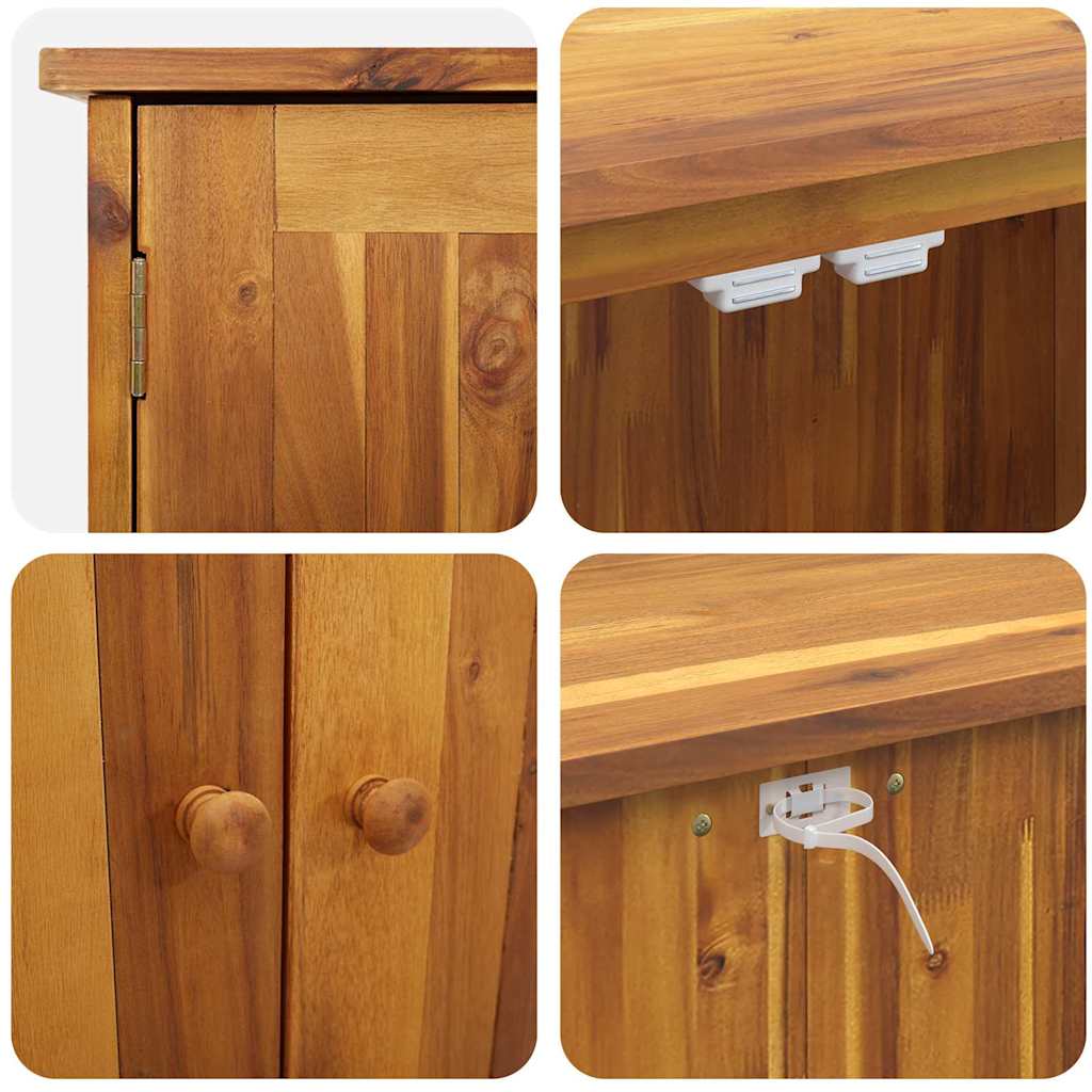 Garden Cabinet Other Brown Solid Acacia Wood