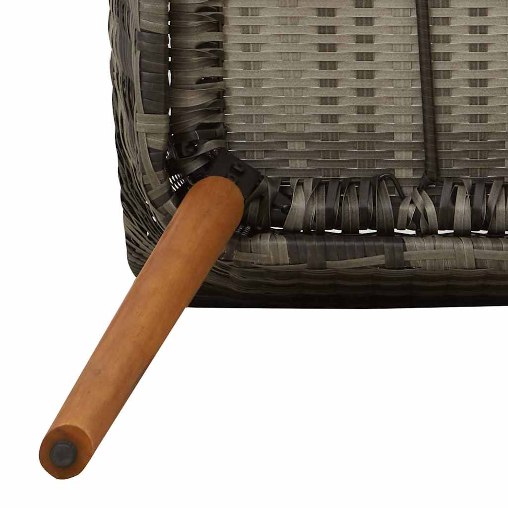 Garden Chair 2 Pcs 55 X 62.5 X 82Cm Poly Rattan