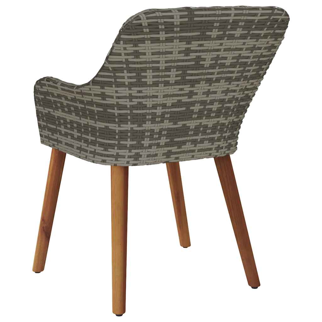 Garden Chair 2 Pcs 55 X 62.5 X 82Cm Poly Rattan
