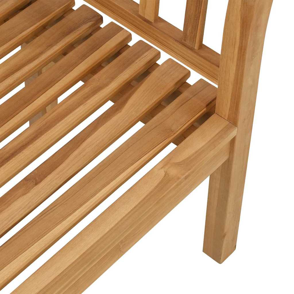 Garden Bench Brown 120 X 53.5 X 85 Cm Solid Teak Wood