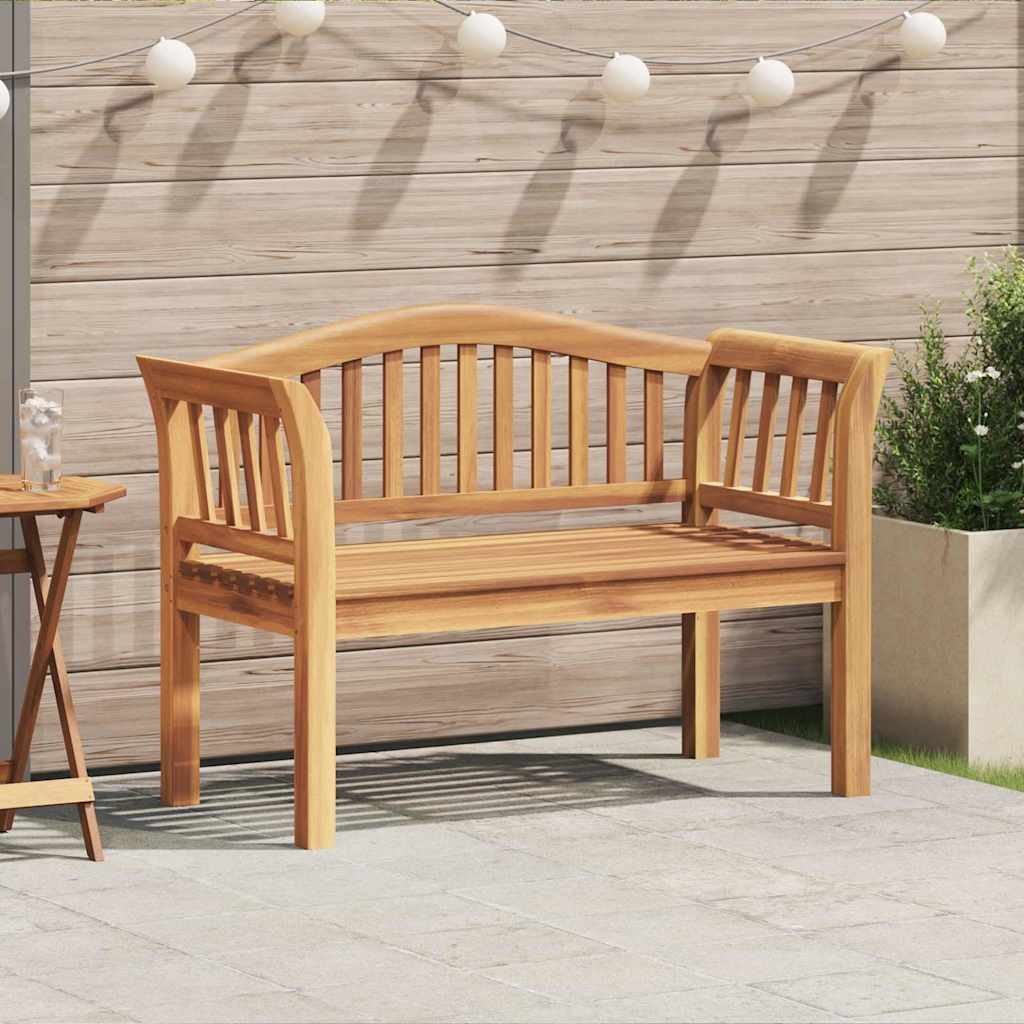 Garden Bench Brown 120 X 53.5 X 85 Cm Solid Teak Wood