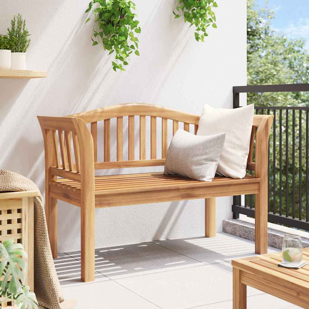 Garden Bench Brown 120 X 53.5 X 85 Cm Solid Teak Wood