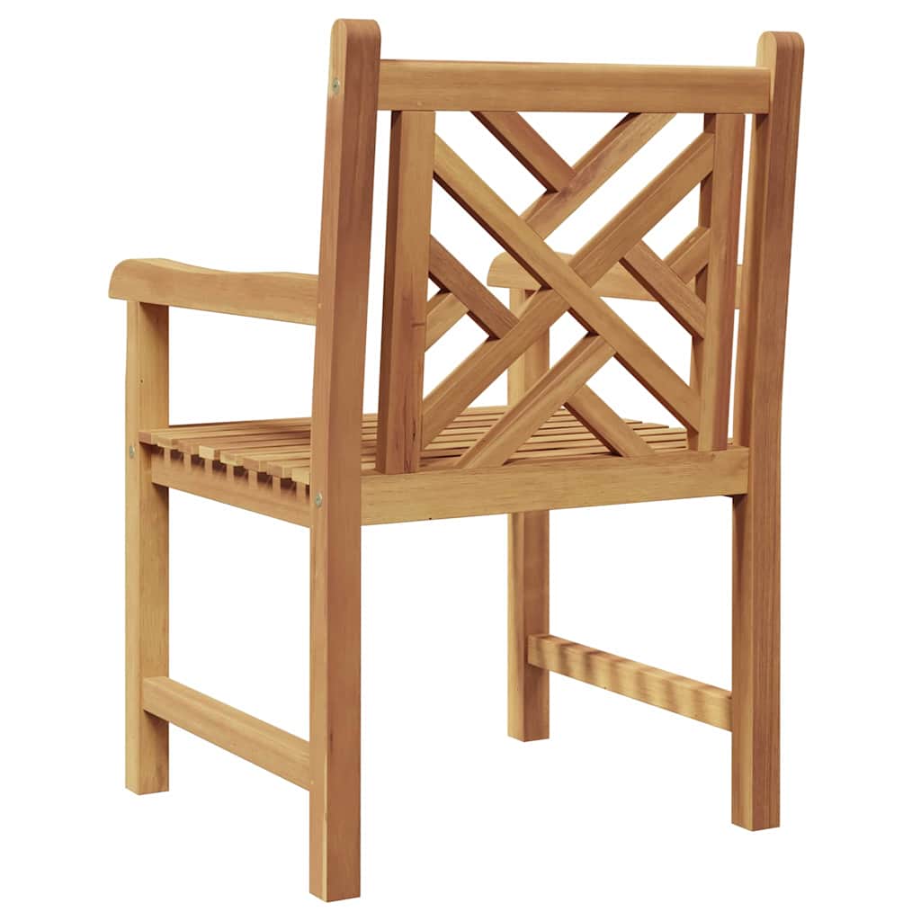 Garden Chairs 2 Pcs Brown 58 X 60 X 90 Cm Solid Teak Wood