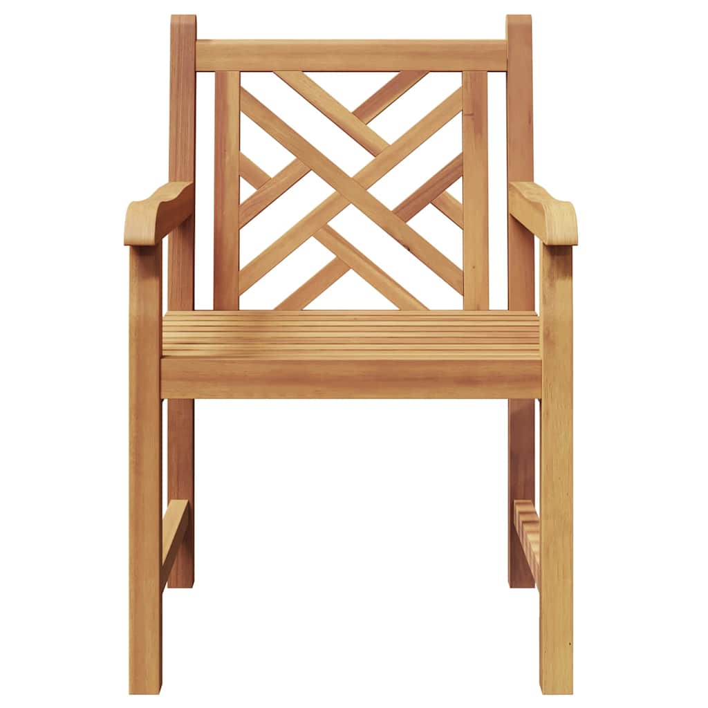 Garden Chairs 2 Pcs Brown 58 X 60 X 90 Cm Solid Teak Wood