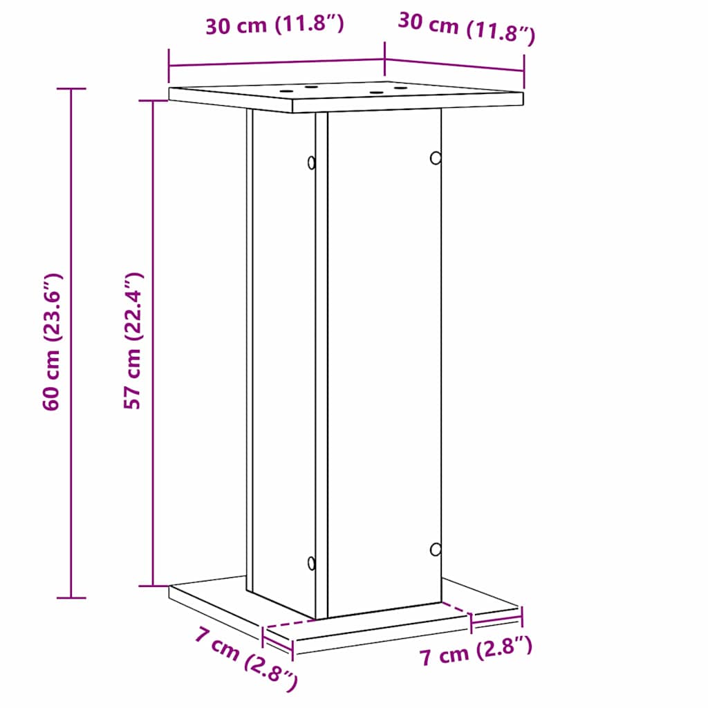 Speaker Stands With Shelf 2 Pcs Engineered Wood