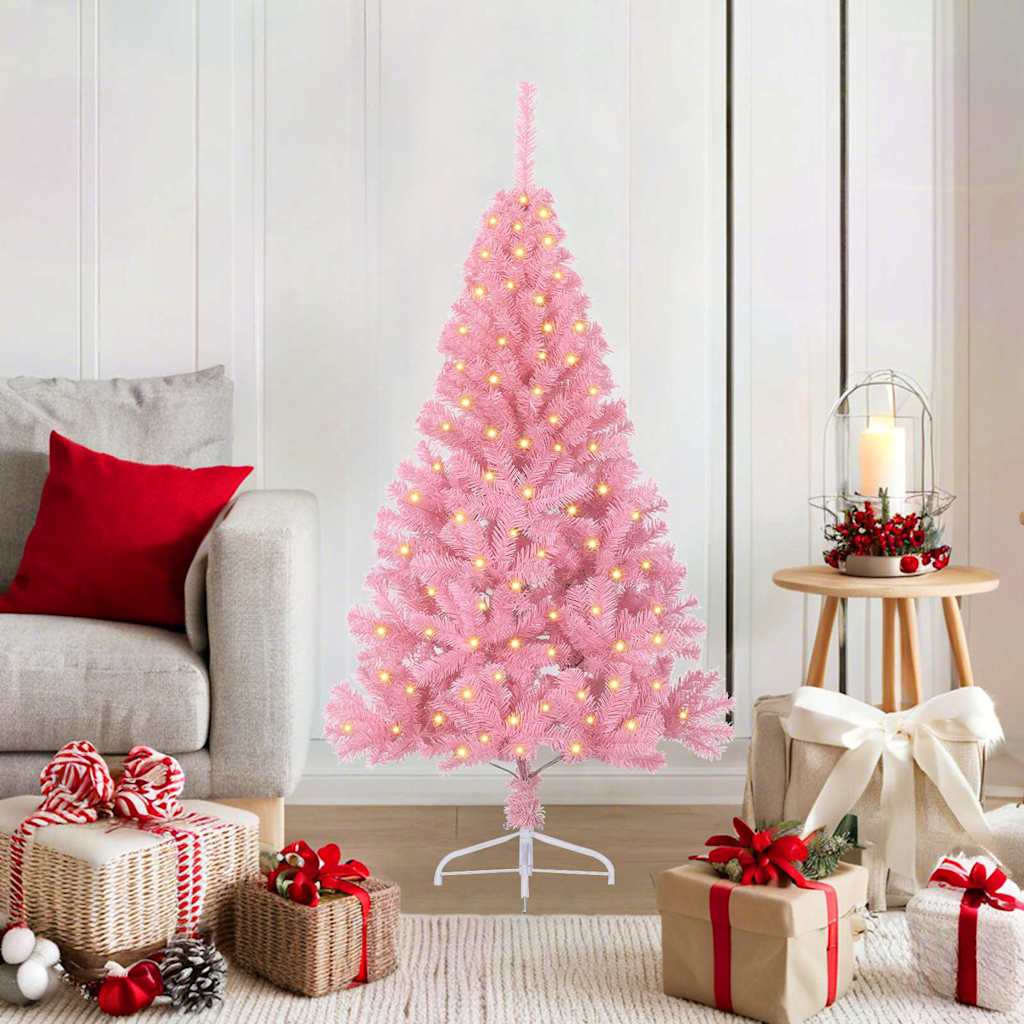 Artificial Pre-Lit Christmas Tree With 150 Leds Pvc