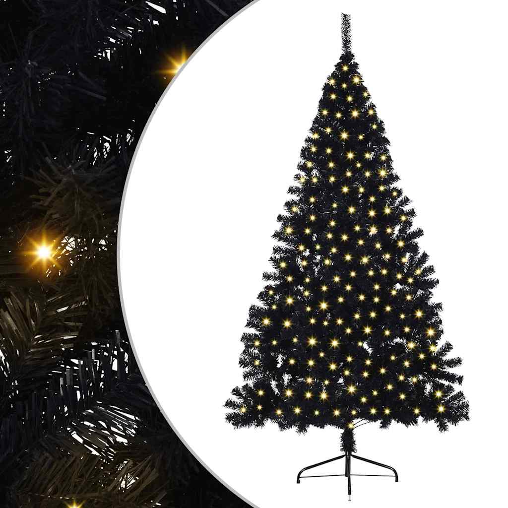 Christmas Tree With Decorative String Lights
