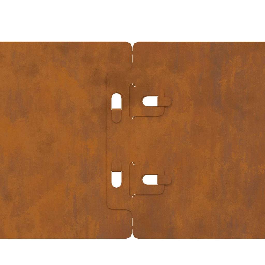 Lawn Edgings 30 Pcs Rusty 103 X 20 Cm Weathering Steel
