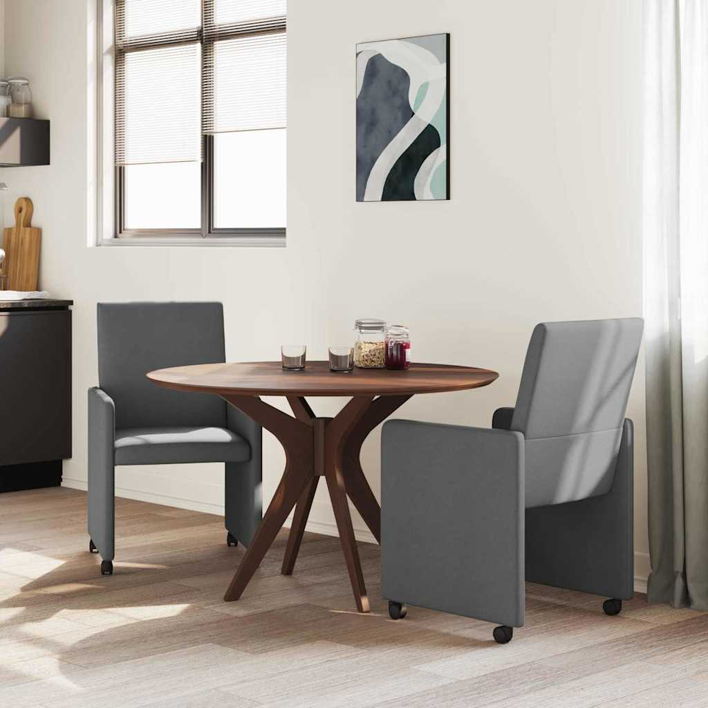 Dining Chairs With Wheel 2 Pcs 57 X 66 X 94 Cm Fabric