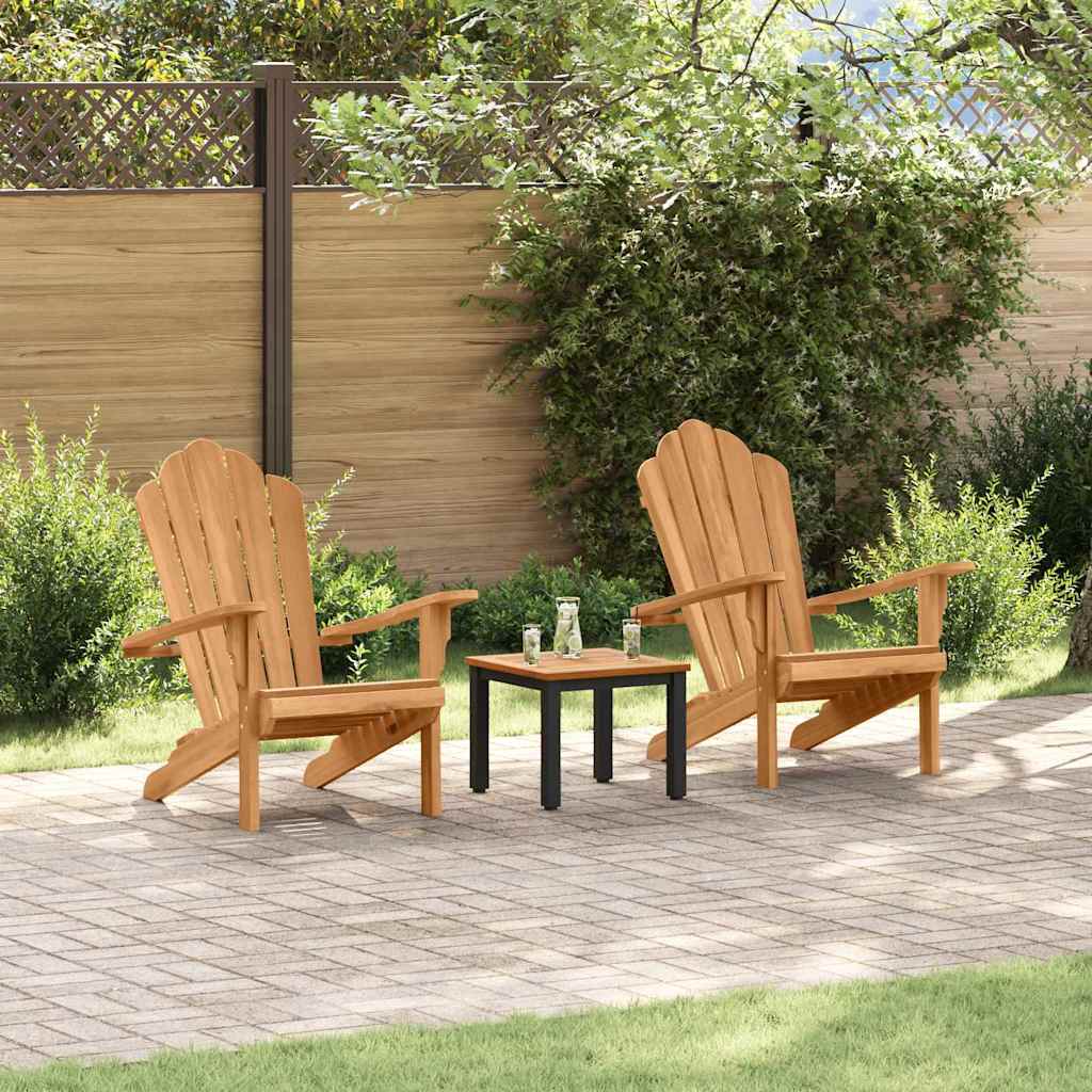 Garden Adirondack Chairs 2 Pcs Brown 77 X 78 X 95 Cm