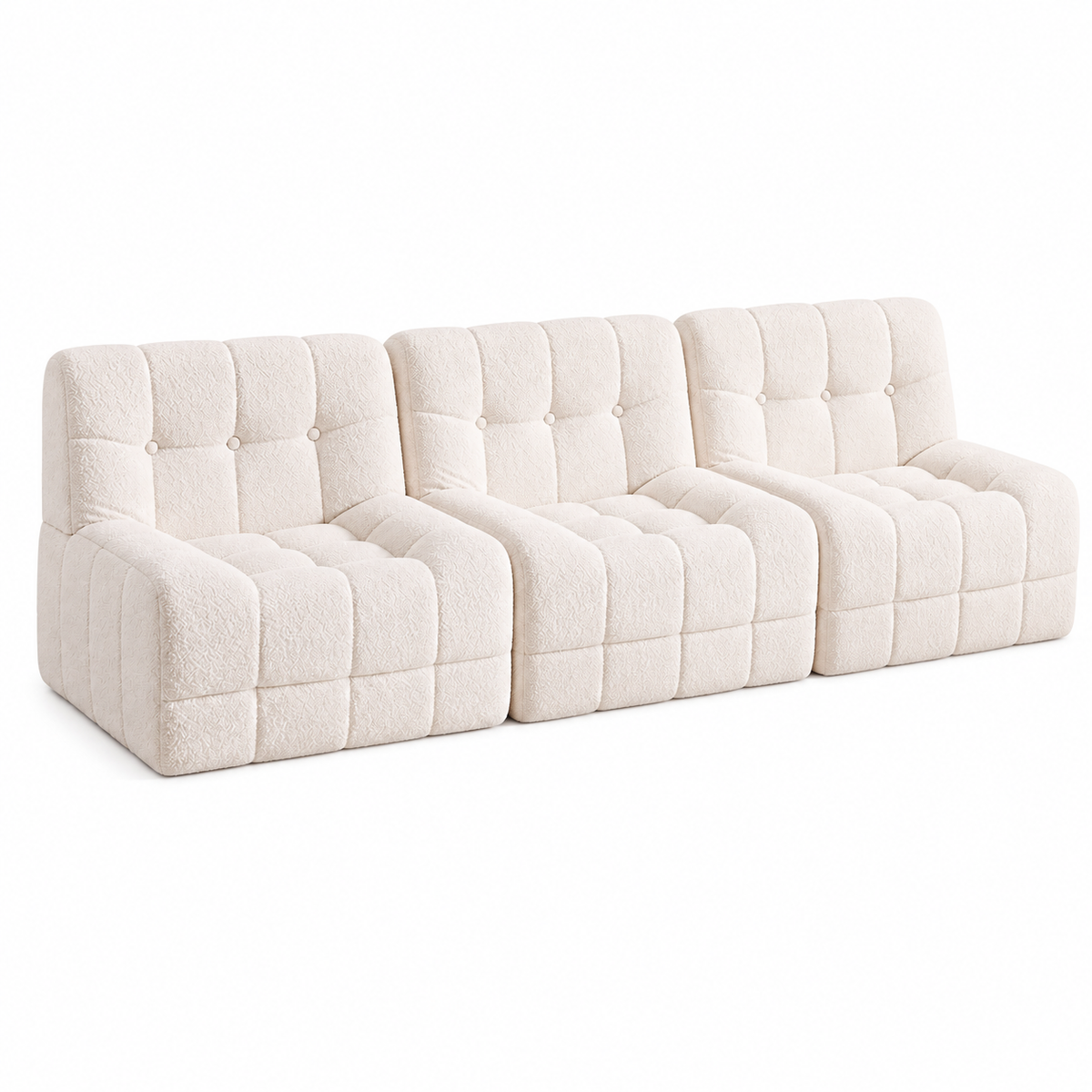 Artiss Set of 3 Sofa Modular Boneless Couches No Assembly White