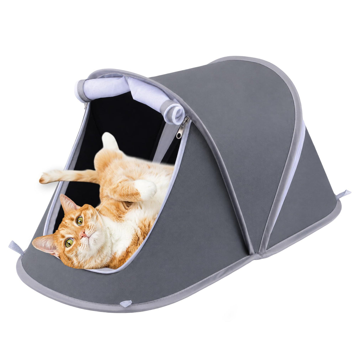 Portable Foldable Pet Tent for Indoor Outdoor Use, Perfect for Cats & Small Pets (Beige)