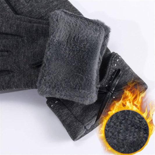 Thermal Gloves - Winter Sports - Thermal - Waterproof - Autumn - Winter Gloves Women's Thin Section Keep Warm - Touchscreen Single Layer - Windproof Cycling - Tie Nice Elasticity Gloves