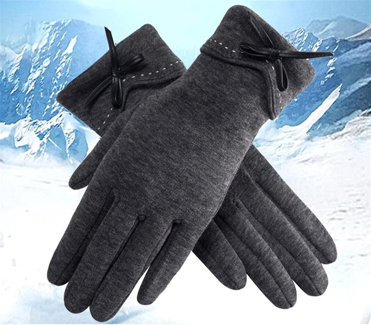 Thermal Gloves - Winter Sports - Thermal - Waterproof - Autumn - Winter Gloves Women's Thin Section Keep Warm - Touchscreen Single Layer - Windproof Cycling - Tie Nice Elasticity Gloves