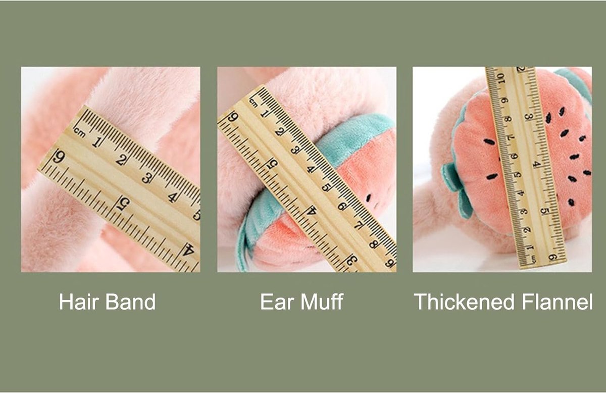 Ear Protectors - 2 Pieces - Ear Warmer - Ear Covering - Plush Ear Warmers - Carrot Ear Warmer - Strawberry Ear Warmer - Winter Ear Warmers - Foldable - Headwear - Windproof - Winter Outdoors - Warm Protection - Winter Accessories - Christmas Gift - Pink