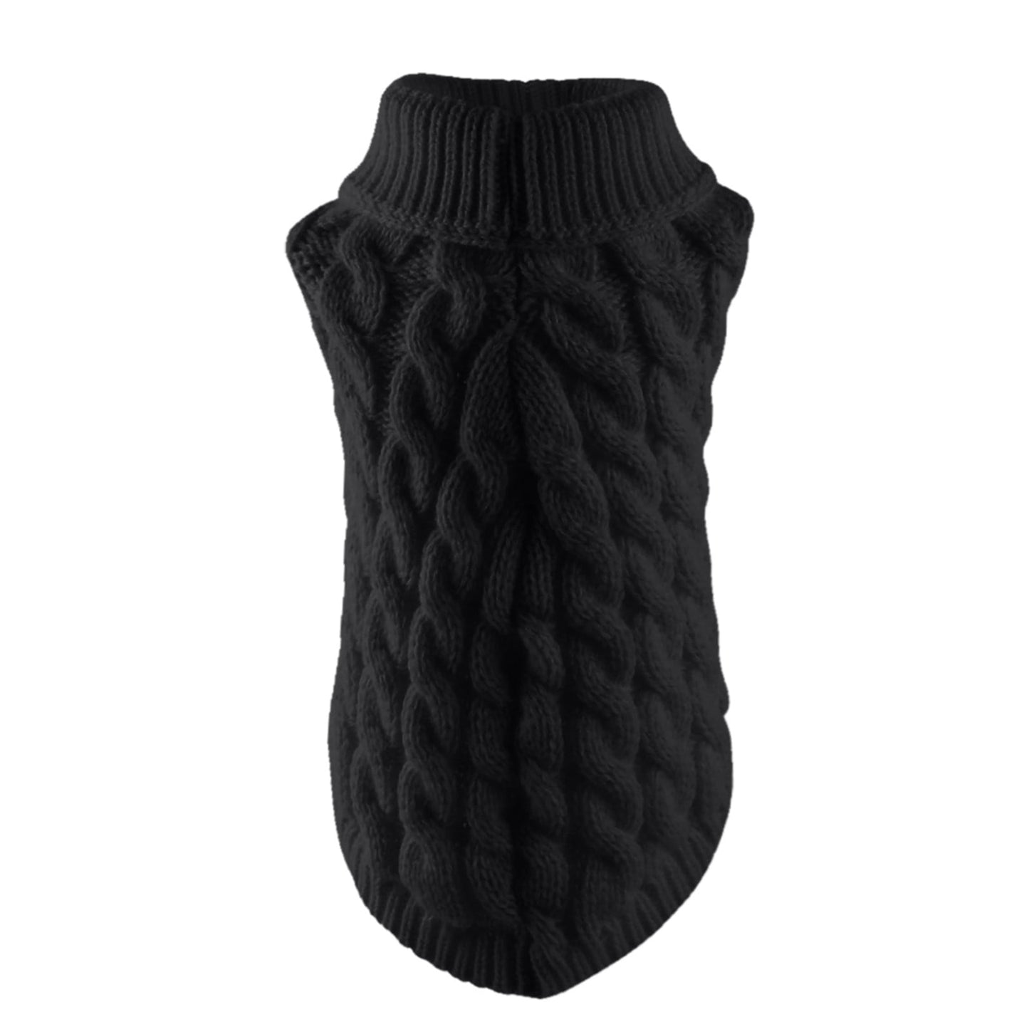Clearance Under $5 Boovnll Dog Sweater, Winter Turtleneck Knitted Keep Warm Sleeveless Pet Clothes, Dog Clothes for Small Dog Fall Winter Dog Sweaters, (Black, S) M Black