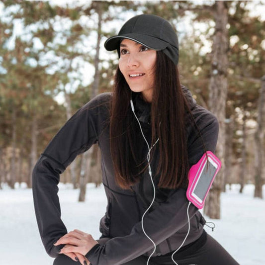 Ponytail Hat for Women –Reflective Winter Hat with Ponytail Hole for Workouts Vertical Ponytail Hole Winter Hat for Any Hair