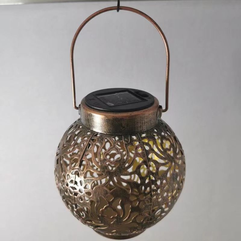 Solar Lanterns Outdoor Hanging Decorative Lights for Garden Patio Porch Decorations. (Bronze)
with handle