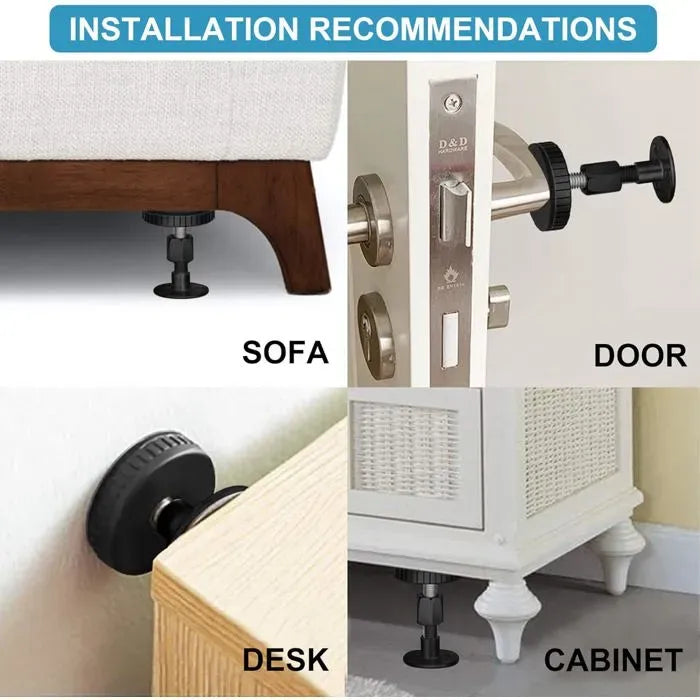Adjustable Headboard Wall Stabilizer, 30 to 68 mm