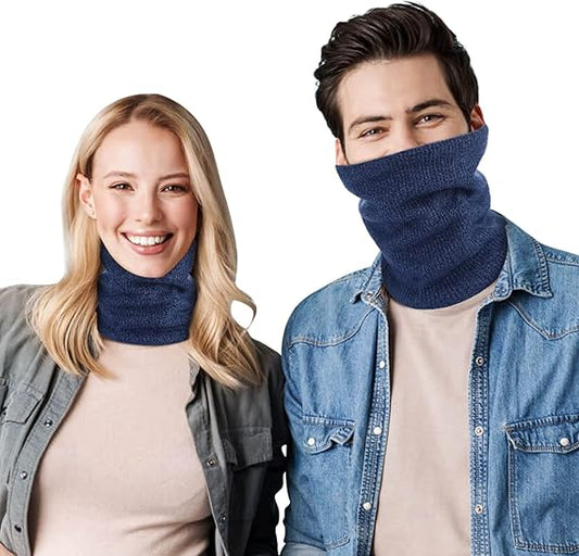 Blue Fleece Scarf for Winter Sports - Warm and Cozy Winter Accessory