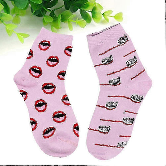 Winter Socks for Men & Women Teeth Pattern non-slip Warm Cozy Socks