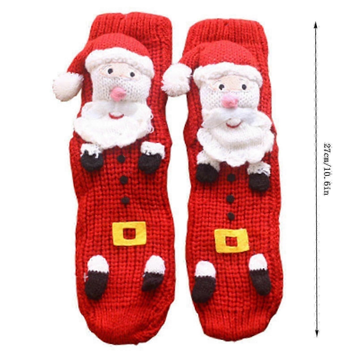 3D Cartoon Wool Christmas Floor Socks Cute Thick Sleep Socks for Winter