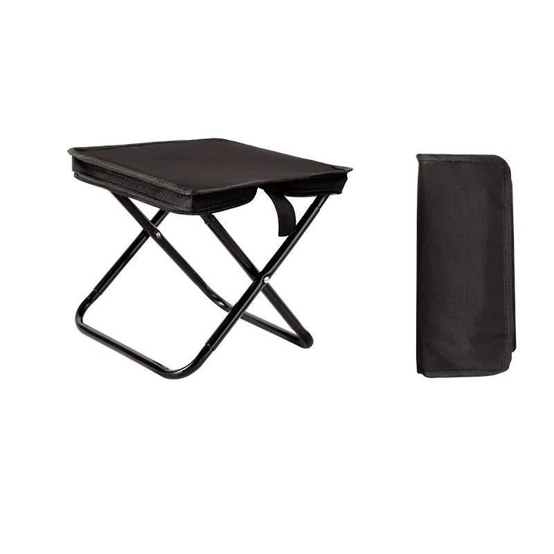 Portable Folding Outdoor Chair Lightweight Compact Stool for Fishing Camping Picnic and Travel Handy Seat for Outdoor Activities-Beige