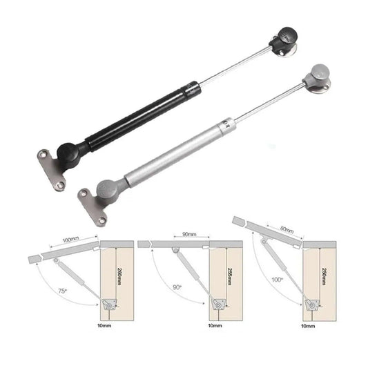 Furniture Supplies Fold Adjustable Randomly Stop Hinges Support Hinge Cabinet Doors Hydraulic (Size : Black and white)