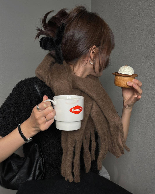 2pc Luxuriously Soft Winter Scarf with Tassel Fringe - Ultra Cozy & Warm Neck Wrap(Mint)