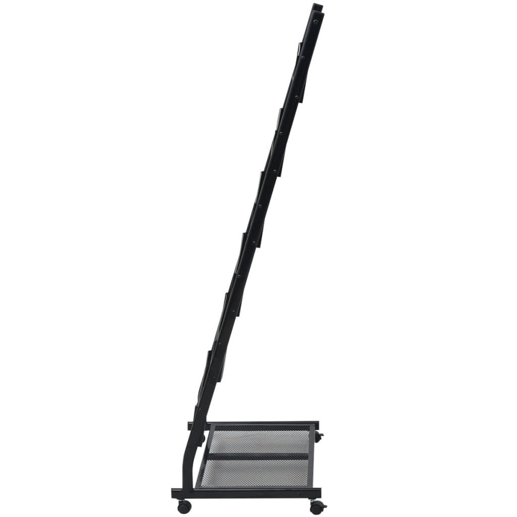 Magazine Rack 47.5X43X133 Cm Black A4