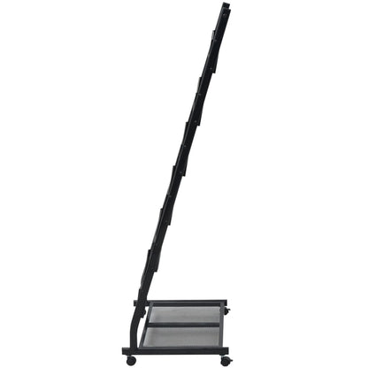 Magazine Rack 47.5X43X133 Cm Black A4