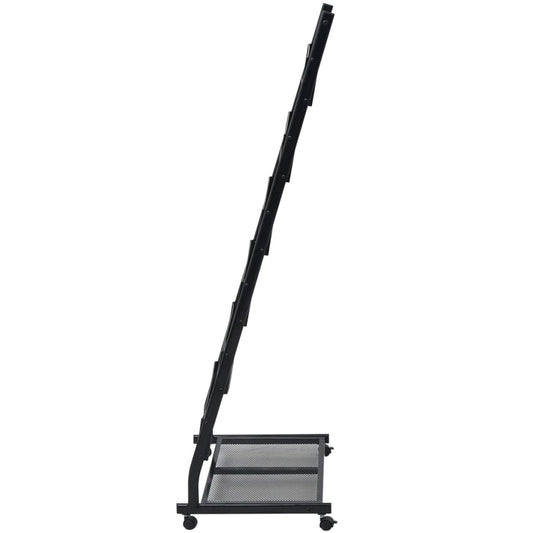 Magazine Rack 47.5X43X133 Cm Black A4