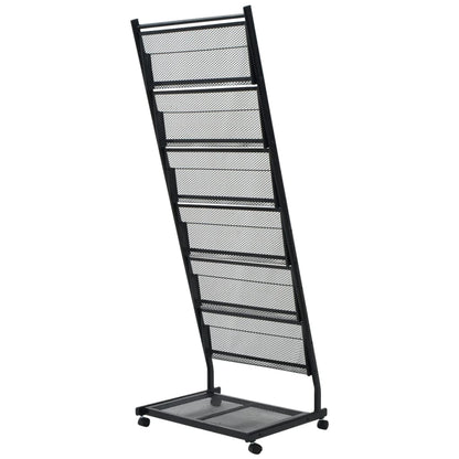 Magazine Rack 47.5X43X133 Cm Black A4