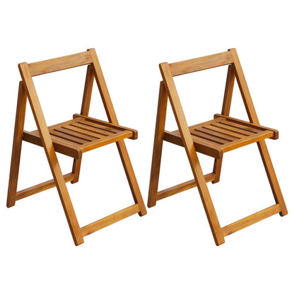 Folding Garden Chairs 6 Pcs Solid Wood Acacia