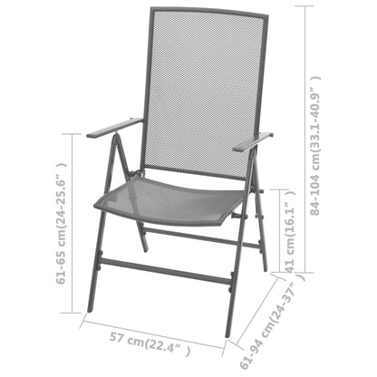 Stackable Garden Chairs 2 Pcs Steel