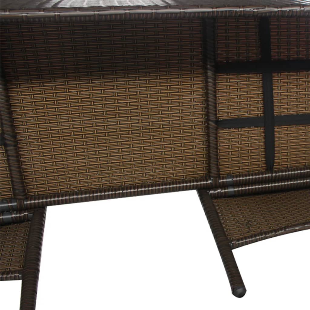 2-Seater Garden Sofa With Tea Table Poly Rattan