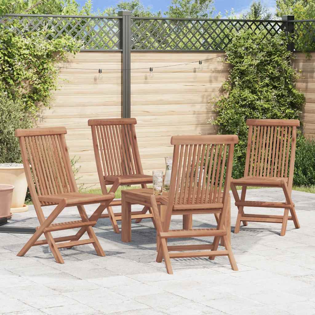 Folding Garden Chairs 6 Pcs Solid Teak Wood