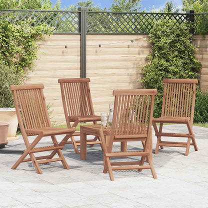 Folding Garden Chairs 6 Pcs Solid Teak Wood