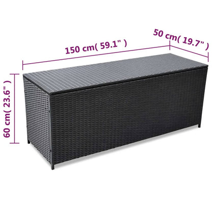 Garden Storage Box 150X50X60 Cm Poly Rattan