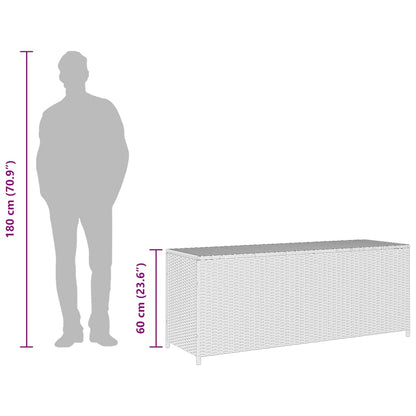 Garden Storage Box 150X50X60 Cm Poly Rattan