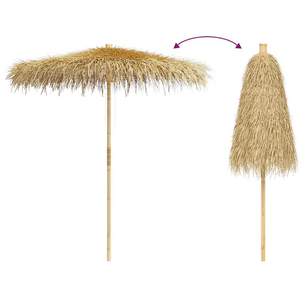 Bamboo Garden Parasol With Banana Leaf Roof